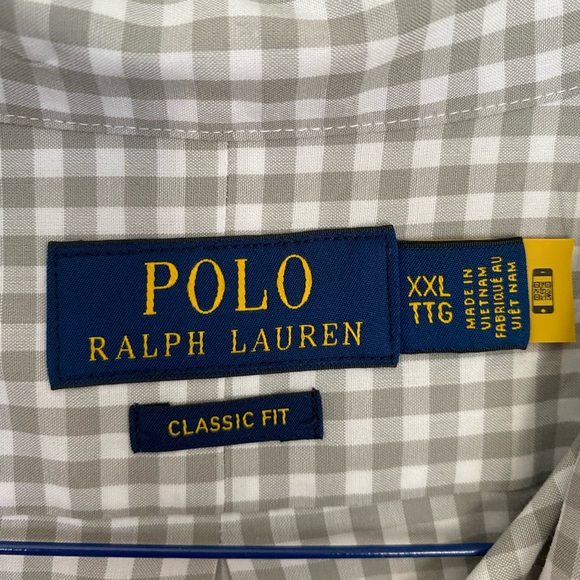 Ralph Lauren XXL Gray & White Plaid Checkered Performance Button-down Shirt - Picture 3 of 3